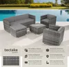 tectake® Rattan Lounge Lignano für 5 bis 6 Personen Produktbild-Vorschau 2