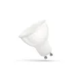 A white LED light bulb with a GU10 base is shown against a white background. Produktbild-Vorschau