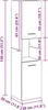 Badezimmer Wandschrank Schwarz Eiche 30x30x130 cm aus Produktbild-Vorschau 11