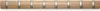 A wall-mounted coat rack with multiple hooks made of wood and metal. Produktbild-Vorschau