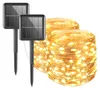 BRAINZAP 2 Stück LED Solar Draht Lichterkette IP65 Außen Produktbild-Vorschau 1