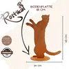 Edelrost Katze "Feline" | auf Bodenplatte | Metall Wohn- Produktbild-Vorschau 2