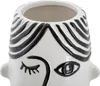 Mauro Ferretti Vase Gesicht 13,2x11,8x26,3 cm weiß schwarz Produktbild-Vorschau 5