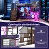 Flieks Etagenbett 140x200cm mit Schreibtisch und LED, Produktbild-Vorschau 4