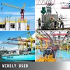A collage of four images showing different industrial and construction scenes, including cranes, a ship, workers, and tractors, with the text "WIDELY USED" at the bottom. Voir les images du produit