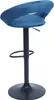 A blue bar stool with a black base and stem, shown against a white background. Anteprima dell’immagine prodotto