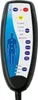 A close-up of a massage mat controller with various buttons and indicators. Produktbild-Vorschau