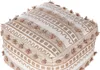 BELIANI Taburet béžový bavlněný 50 x 50 x 35 cm EPS Náhled obrázku produktu 4