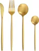 Geschirrset für 6 Personen, 24-teilig, matt Gold, Produktbild-Vorschau 1
