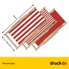 Chaise longue - rayée étroite - rouge - pliable - en bois Voir les images du produit 3