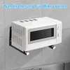 2 Stück Mikrowellenhalterung Wand aus Edelstahl einstellbar Produktbild-Vorschau 2