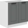Zweitüriger Unterschrank LAILI – Breite 80 cm, Grau / Weiß Produktbild-Vorschau 1