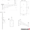 PremiumX 80cm Wandhalter Stahl verzinkt SAT Wand Halterung Produktbild-Vorschau 3