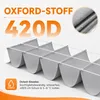 Tenda da sole a onde, grigio chiaro, 2x3 m, retrattile con Anteprima dell’immagine prodotto 6