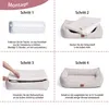 A four-panel instructional diagram showing how to assemble a dog bed. Anteprima dell’immagine prodotto
