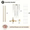 2 Stück Kerzenleuchter Set,Kristall Blumenstand Hochzeit Produktbild-Vorschau 3