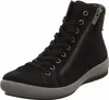 A studio shot of a black high-top sneaker. Anteprima dell’immagine prodotto