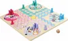 Drevená strategická hra Ludo vzdelávacia hračka pre deti Náhľad obrázku produktu 1