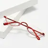 Herren Damen Lesebrille Halbmondform Leser Rot +3,5 Produktbild-Vorschau 2