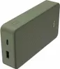 A green power bank with a textured surface and ports on the side. Produktbild-Vorschau