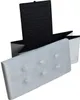 A folding storage bench with its lid open, revealing a black interior. Produktbild-Vorschau