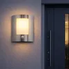 Nowoczesna lampa ścienna zewnętrzna ze stali ze czujnikiem Podgląd zdjęcia produktu 9