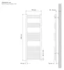 LuxeBath Handtuchheizkörper Sahara 500x1500 mm Beige Produktbild-Vorschau 9