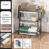 Ociekacz Na Naczynia Trzypoziomowy 43X59,8X23,5Cm Czarny Podgląd zdjęcia produktu 7
