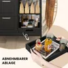 Kücheninselwagen mit Stauraum, Räder, Schwarz, 67 x 37 x 84 Produktbild-Vorschau 5