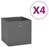 vidaXL Úložné boxy 4 ks Netkaná textília 28x28x28 cm Sivé Náhľad obrázku produktu 7