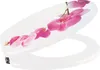 A toilet seat lid with a pink orchid design. Náhľad obrázku produktu