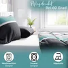 Baumwolle Bettwäsche Set 135x200 cm 80x80 cm Grau Petrol Produktbild-Vorschau 4