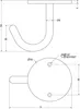 Einfach-Haken Delta Höhe 59 mm, Breite 71 mm, Stahl schwarz Produktbild-Vorschau 2