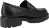 A side view of a black leather loafer with a thick lug sole. Anteprima dell’immagine prodotto
