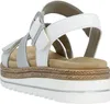 Remonte D0Q55 90 Sandalo donna con zeppa argento - bianco, Anteprima dell’immagine prodotto 6