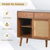 okwish Kommode 120 x 40 x 78 cm, Sideboard mit 3 Schubladen Produktbild-Vorschau 5