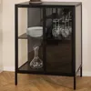 Vitrine Nebas 80cm, 2 Türen und 1 Fachboden - schwarz Produktbild-Vorschau 11