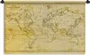 MuchoWow® Wandteppich Wandbehang Weltkarte - Vintage - Gelb Produktbild-Vorschau 1