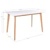 Esstisch >Vojens< in Weiss, MDF - 70x75x120cm (BxHxT) Produktbild-Vorschau 5