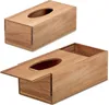 com-four® Kosmetische doekjeshouder van acaciahout - Productafbeelding-voorbeeld 2