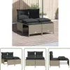 The Living Store 4-tlg. Garten-Sofagarnitur mit Kissen Produktbild-Vorschau 1