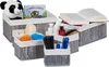 Lot de 6 paniers de rangement Relaxdays, revêtement en Voir les images du produit 1