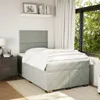 The Living Store Boxspringbett mit Matratze Hellgrau Produktbild-Vorschau 4