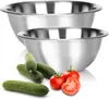 com-four® 2-teiliges Rührschüssel Set aus Edelstahl - Produktbild-Vorschau 1