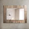 Holzdielenboden – Rechteckiger Spiegel mit Druck 80x60 cm – Produktbild-Vorschau 2