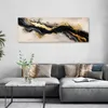 Leinwandbild Beige Schwarz Golden Glamourös 150x50 Feeby Produktbild-Vorschau 2