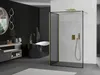 Mexen Kioto Walk-in Duschwand 130x80 cm, Gold, Schwarzes Produktbild-Vorschau 2