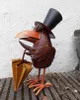 Gartenfigur Standfigur Gartendeko lustiger Rabe m. Schirm Produktbild-Vorschau 3