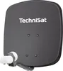 A satellite dish with a logo and mounting hardware. Produktbild-Vorschau