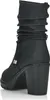 A black leather boot with a block heel, shown from the side. Anteprima dell’immagine prodotto